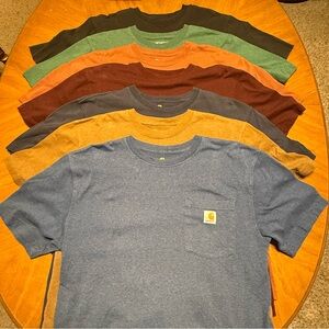 Carhartt Men's Short Sleeve Tees - Blue, Green, Brown, Orange